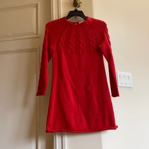 Girls red sweater dress